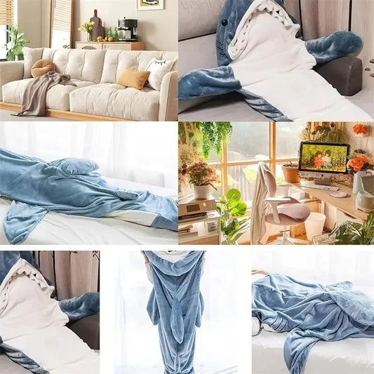 Wearable Shark Hooded Blanket