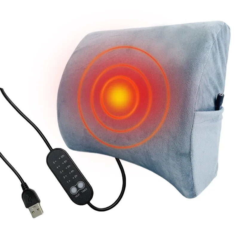 USB Heated Lumbar Support Pillow